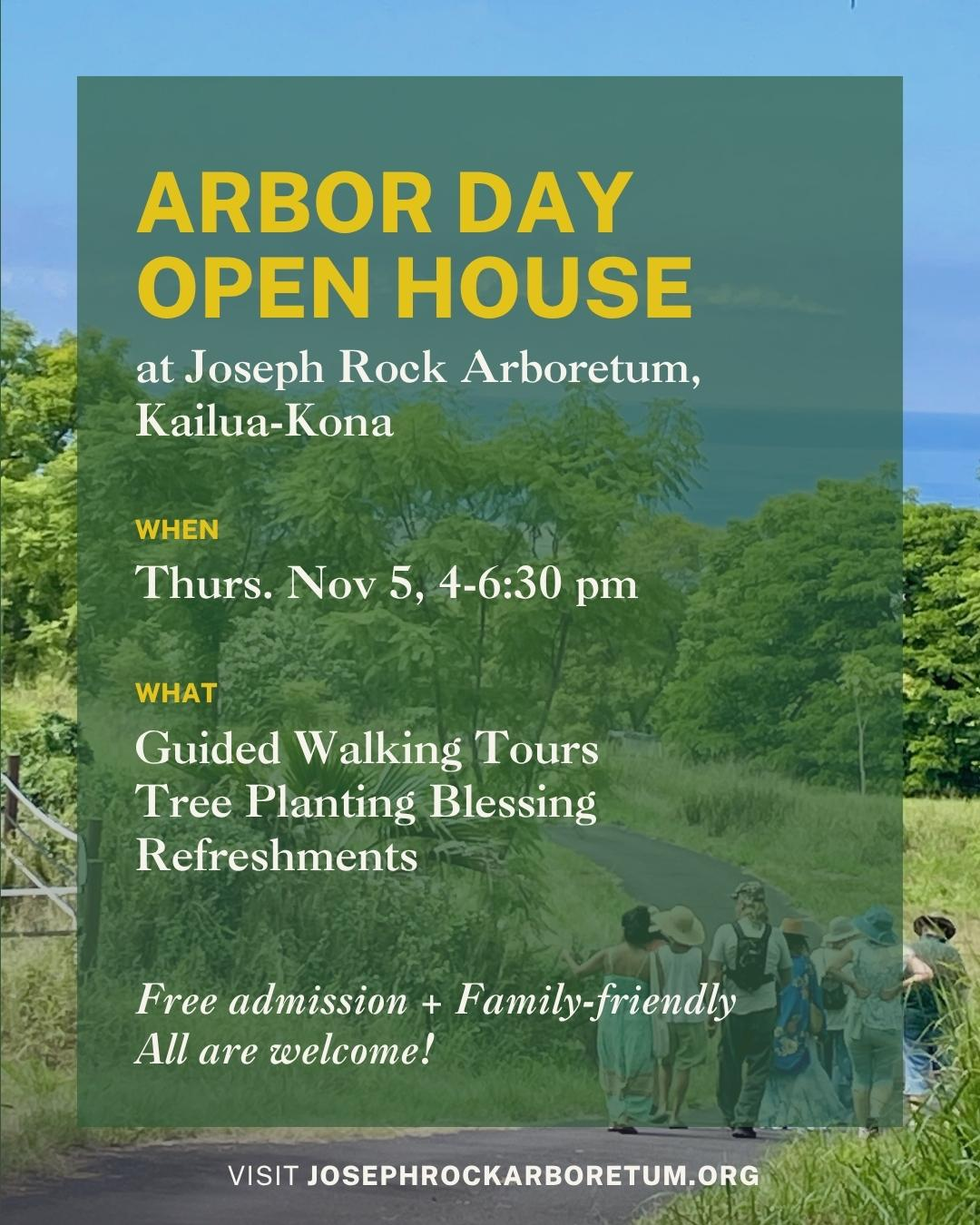 Arbor Day Open House flyer, Thursday November 5, 4 to 6:30 PM